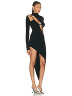 Asymmetry Luxury Code Dress