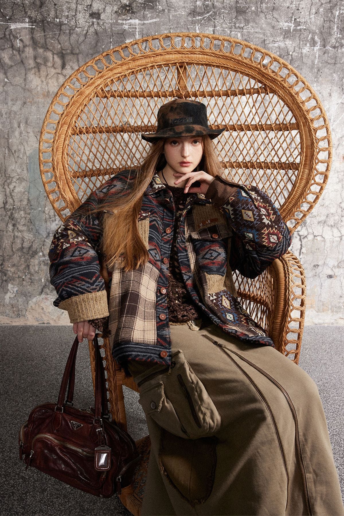 Ethnic Patchwork Pattern Jacket