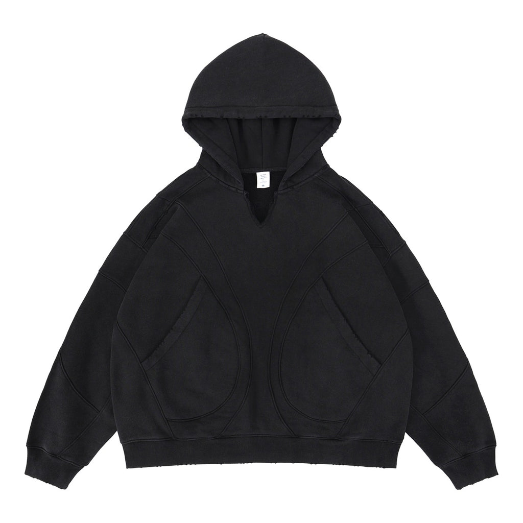 Deconstructed Oversized Hooded Sweatshirt