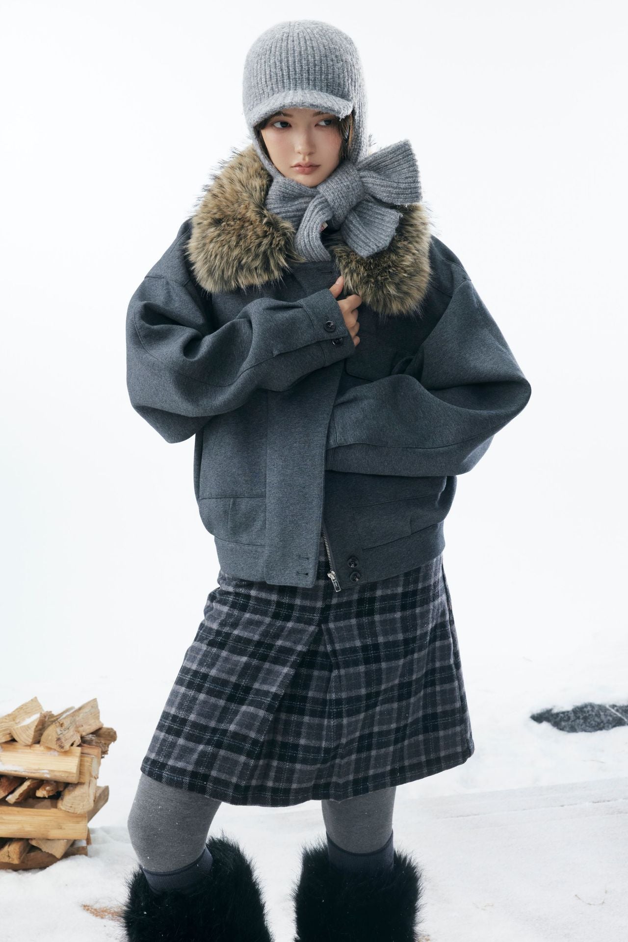 Detachable Collar Cotton Jacket