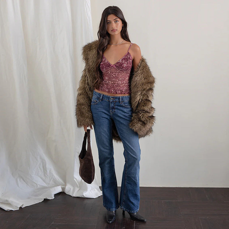 Sexy slim fit V-neck camisole top