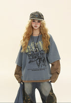 Fake Two-Piece Splicing Sweatshirt