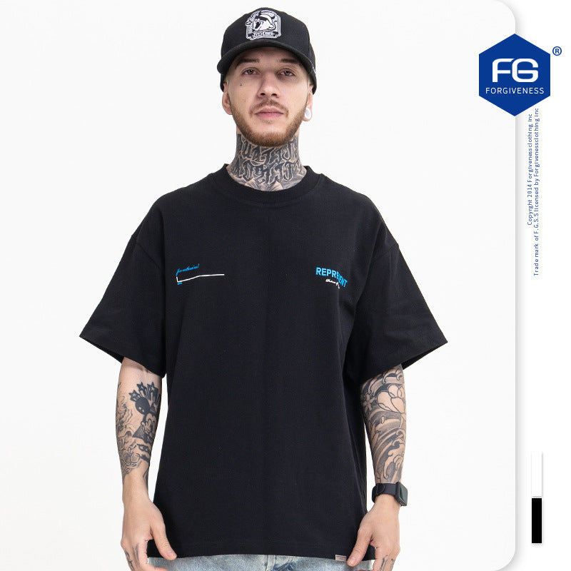 Blue slogan t-shirt