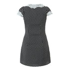 Lace polka dot dress