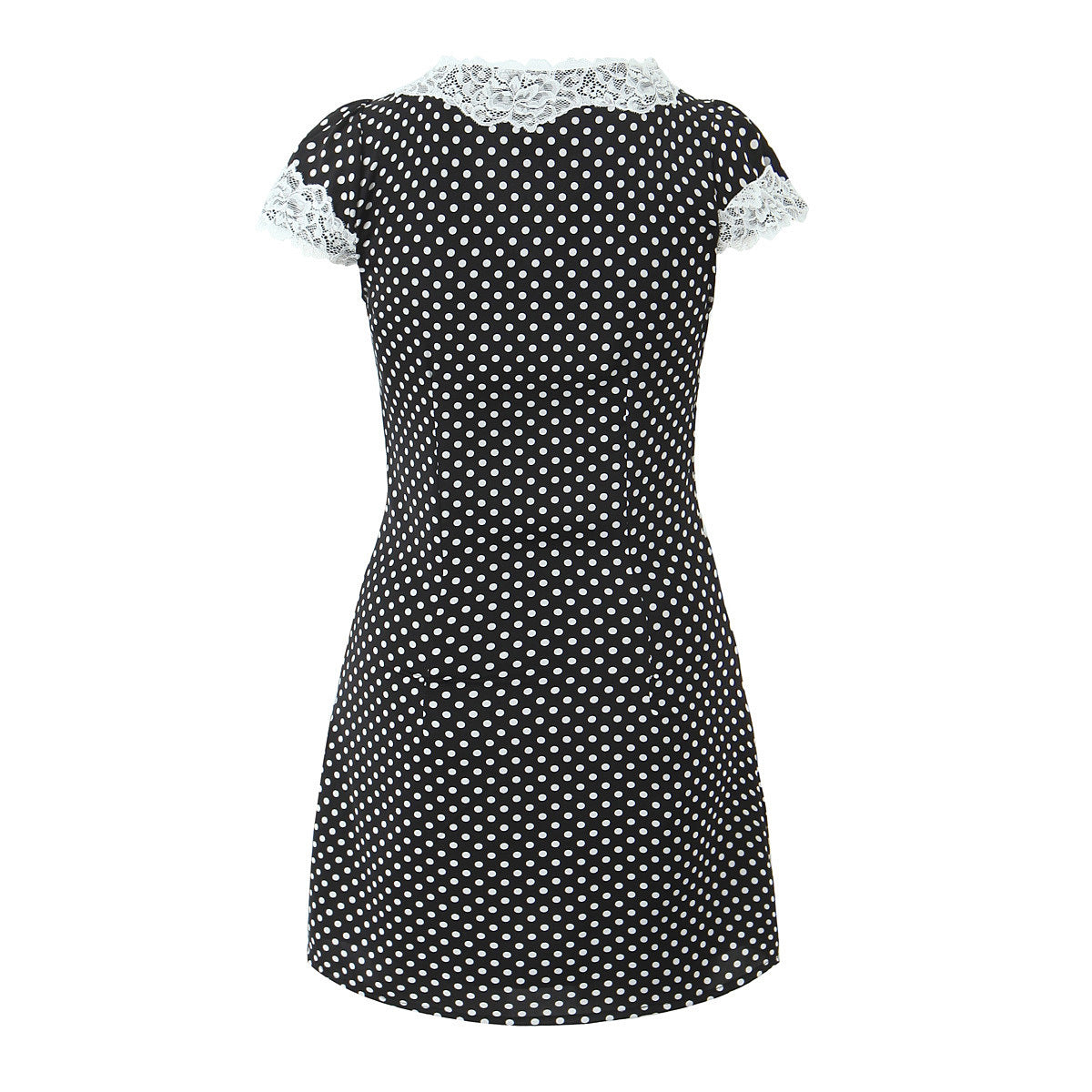 Lace polka dot dress