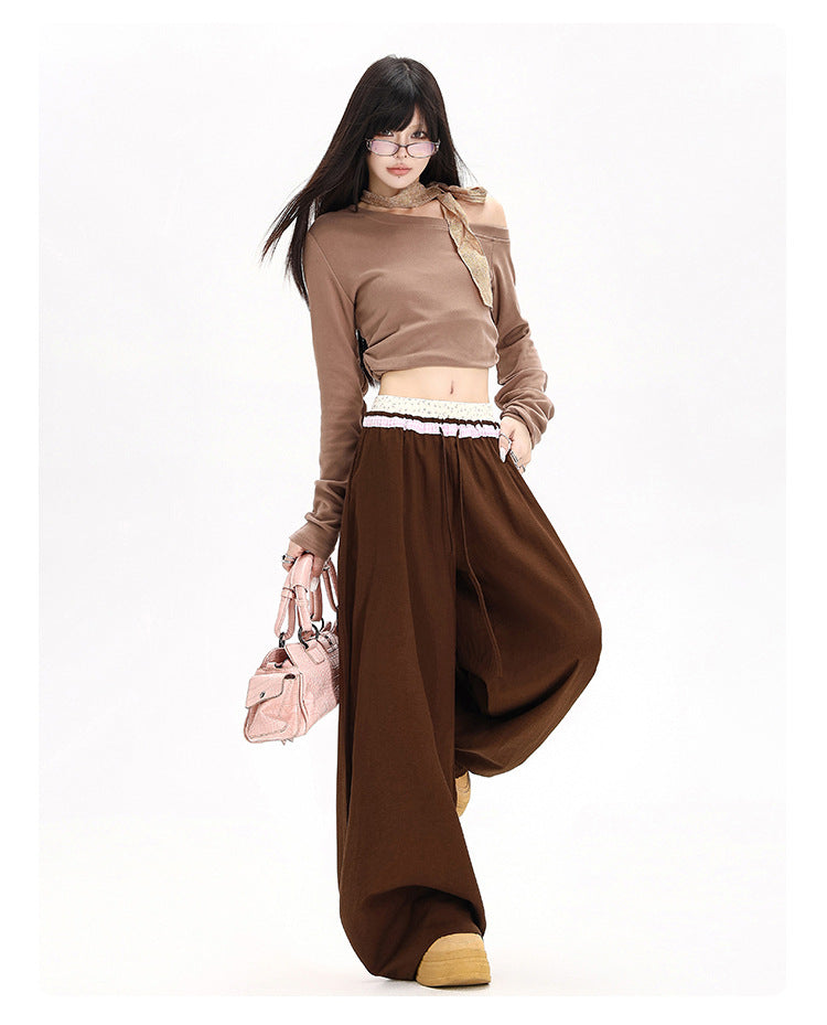 Double Waistband Design Pants