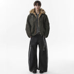 Wool Collar With Cotton Jacket