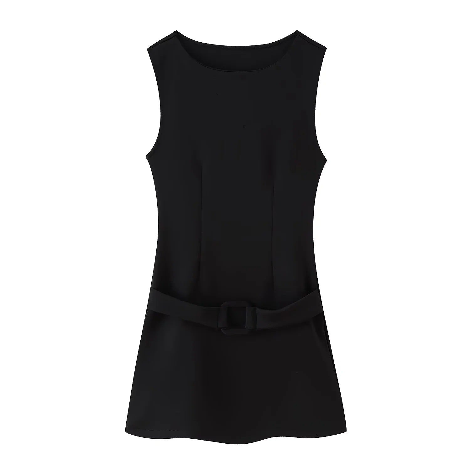 Elegant Fashion Dress with Waist Belt