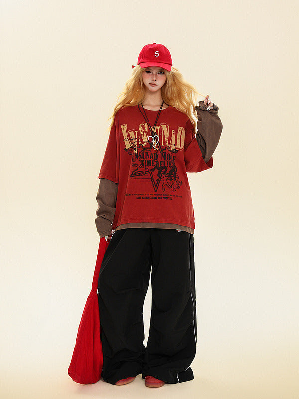 Fake Two-Piece Splicing Sweatshirt