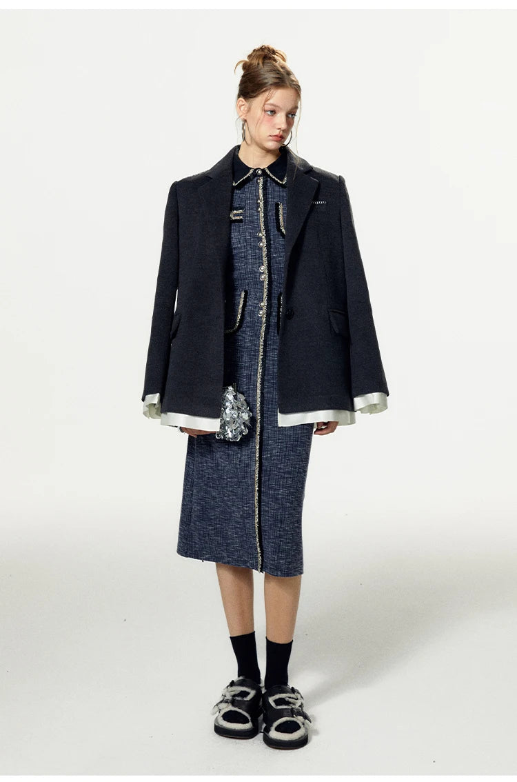 Chic Tweed Elegance Dress