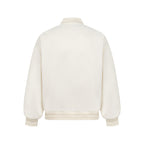 Leather Embroidered Splicing Jacket Coat