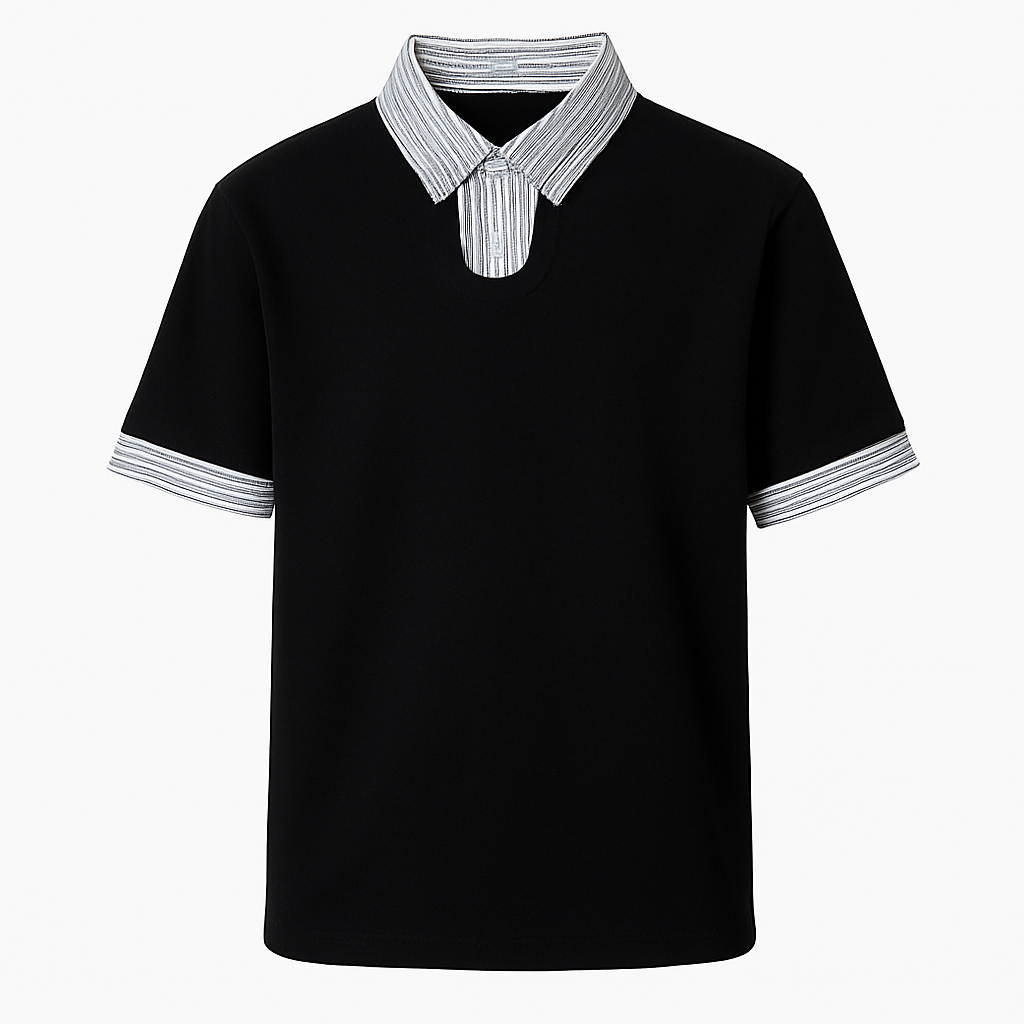 Retro Layered Two-Piece Shirt