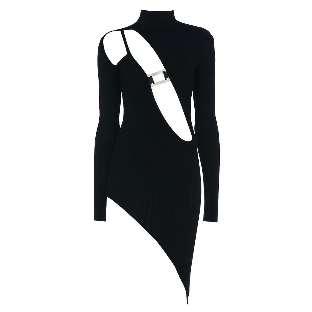Asymmetry Luxury Code Dress