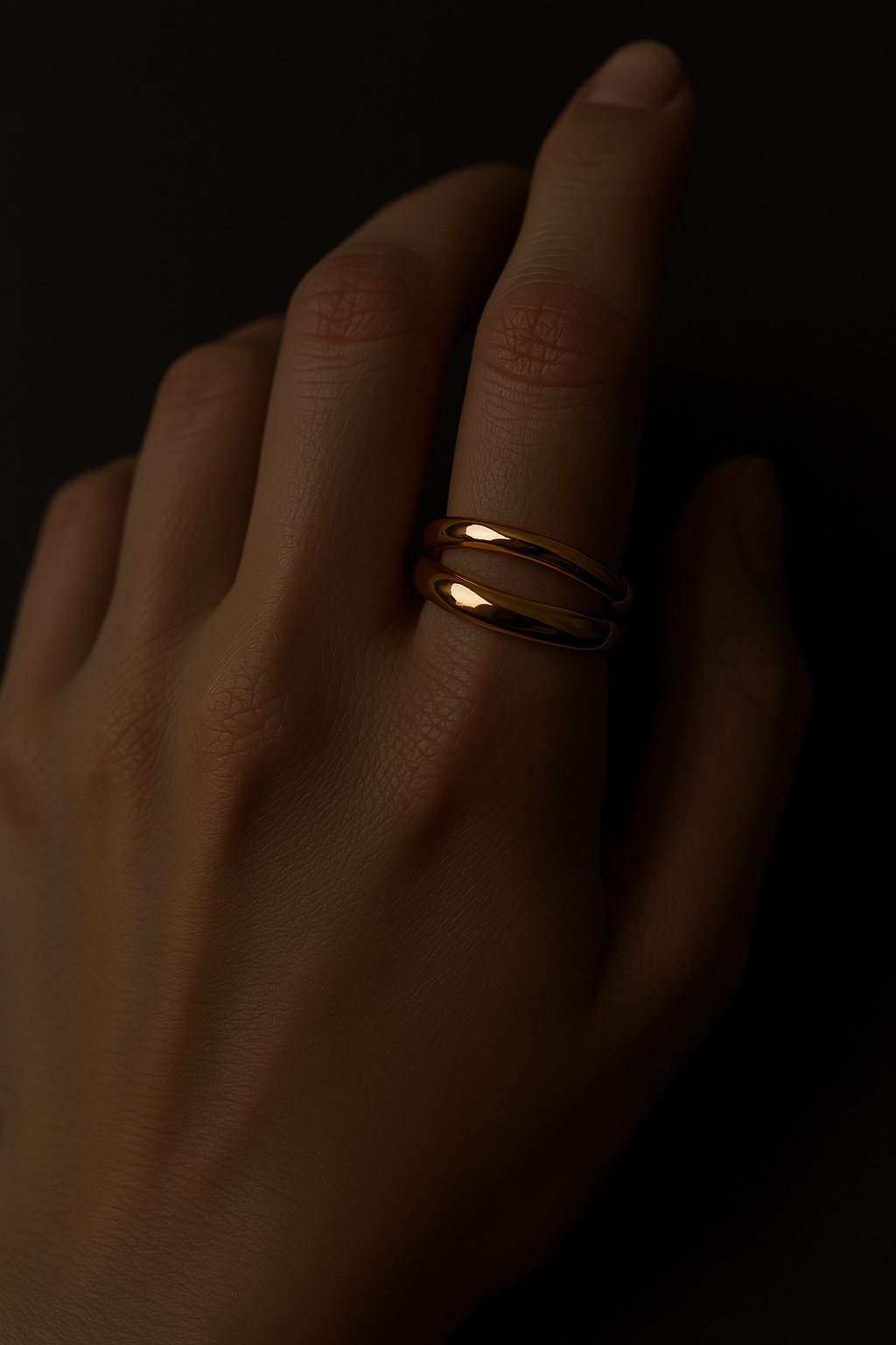 Women's Gold Plated Set Ring